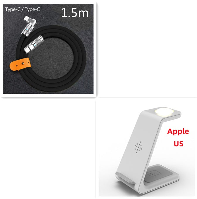 3 In 1 Fast Charging Station Wireless Charger Stand Wireless Quick Charge Dock for Phone Holder