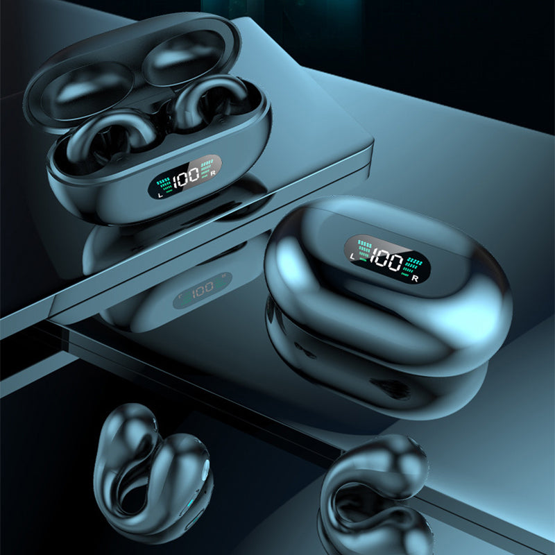 Bone Conduction Headphones TWS Earbuds Ear Clip Bluetooth
