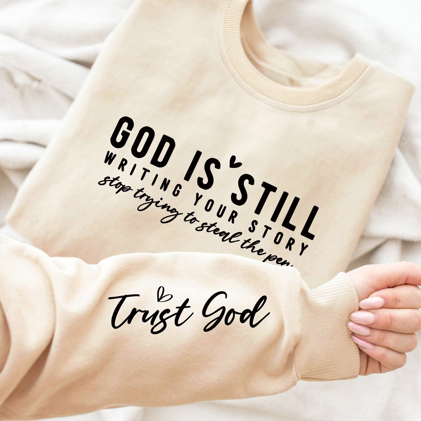 Vibrant Letter Print Crew Neck Sweatshirt Soft