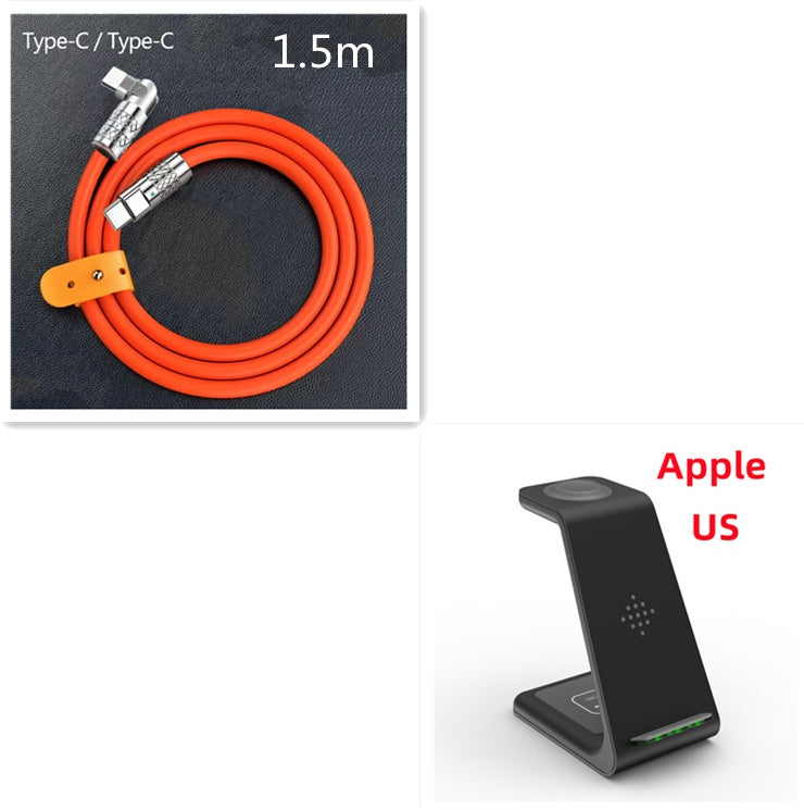 3 In 1 Fast Charging Station Wireless Charger Stand Wireless Quick Charge Dock for Phone Holder