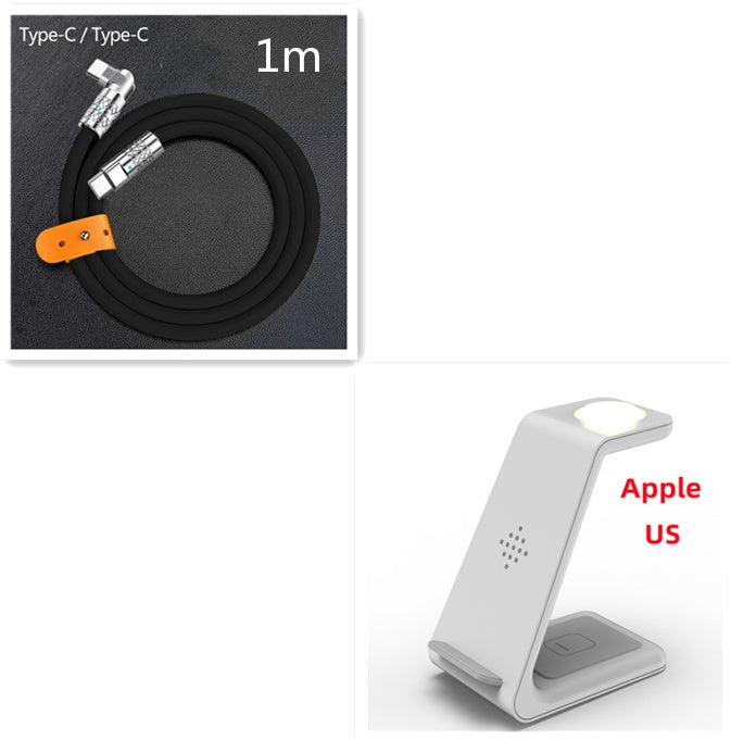 3 In 1 Fast Charging Station Wireless Charger Stand Wireless Quick Charge Dock for Phone Holder