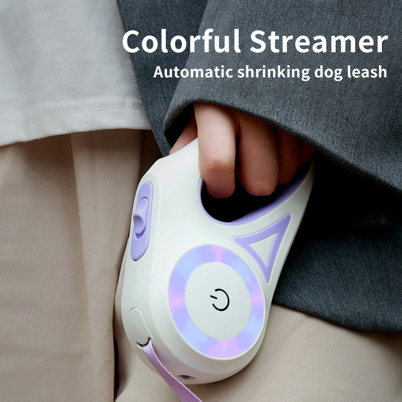 Dog Leash Retractable Leash and Dog Collar Spotlight Automatic Pet