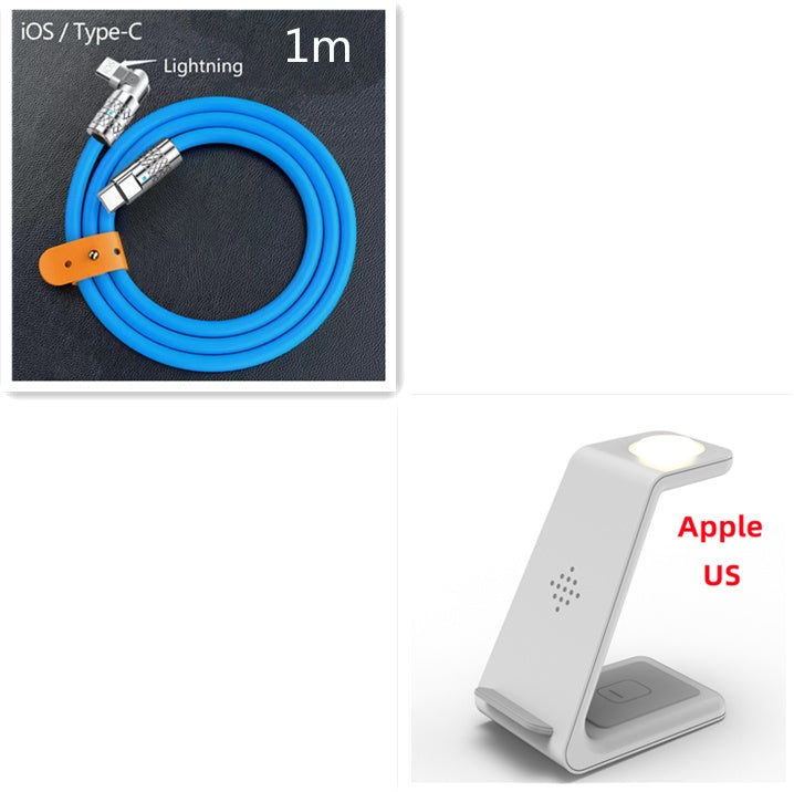 3 In 1 Fast Charging Station Wireless Charger Stand Wireless Quick Charge Dock for Phone Holder