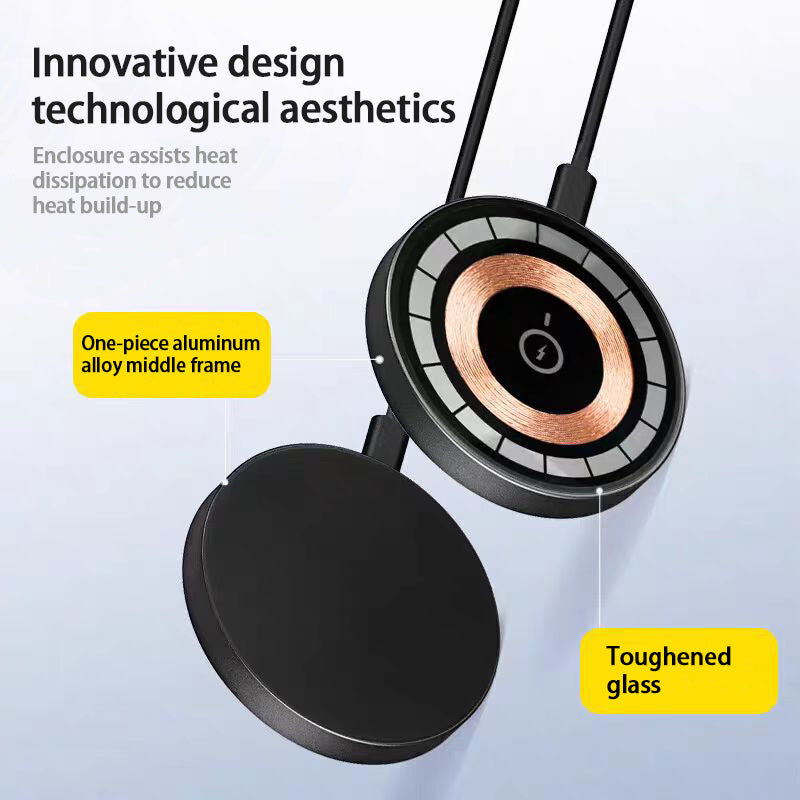 iPhone 17 Pro Max Wireless Charger 15W Magnetic, Compatible with iPhone 12, 13, 14, 15, 16, And 17 Pro, Pro Max Series Models