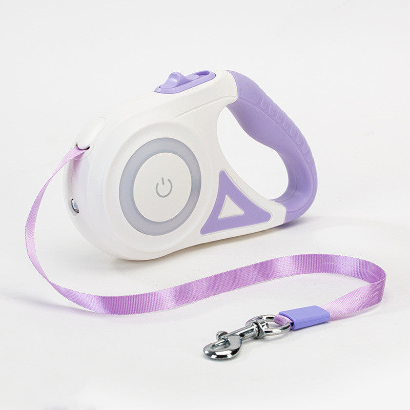 Dog Leash Retractable Leash and Dog Collar Spotlight Automatic Pet